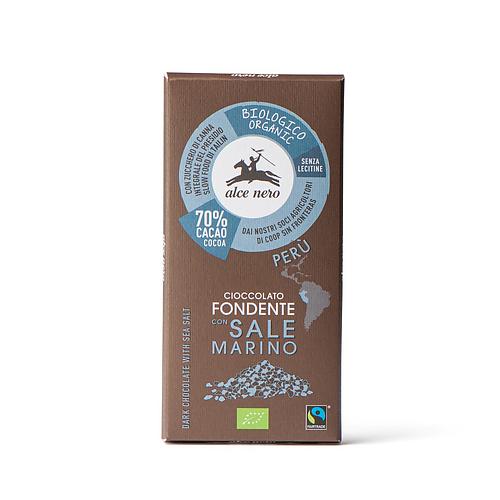 Organic dark chocolate bar with sea salt 70% cocoa - CFS050