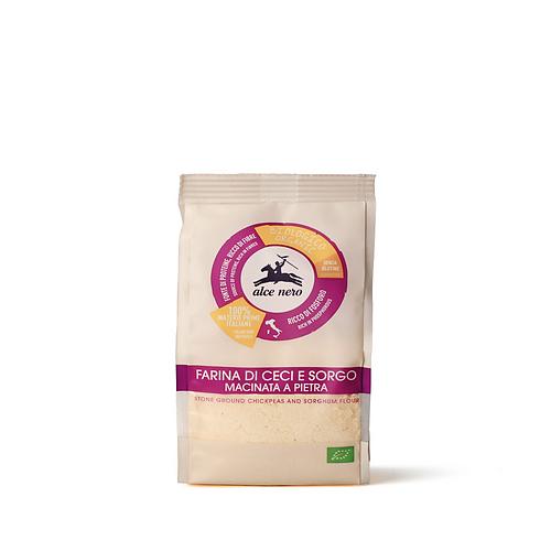 Farina di ceci e sorgo macinata a pietra biologica