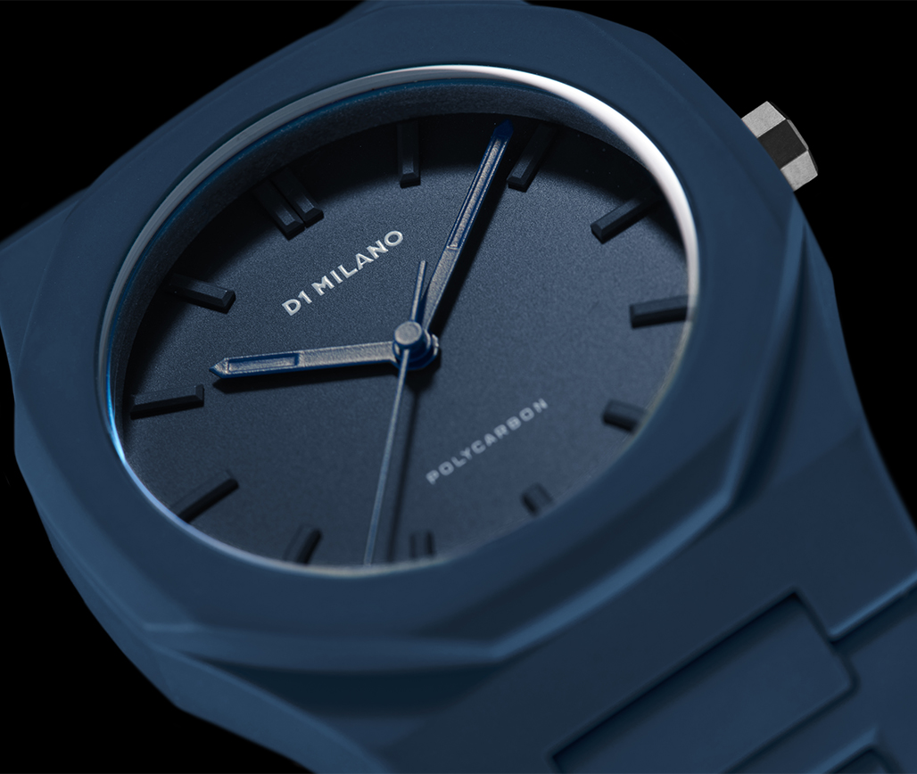 Polycarbon Watch 40.5 mm - Navy Blue | D1 Milano