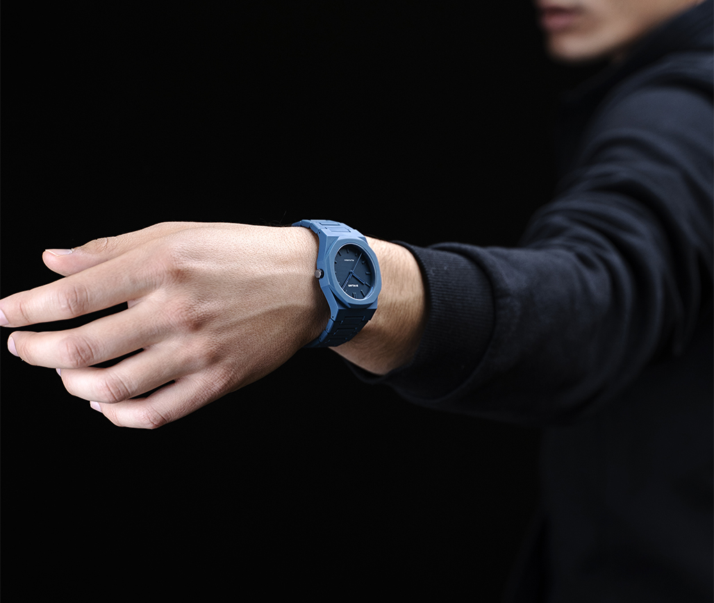 Polycarbon Watch 40.5 mm - Navy Blue | D1 Milano