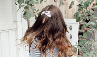 Davines wavy hair in headband