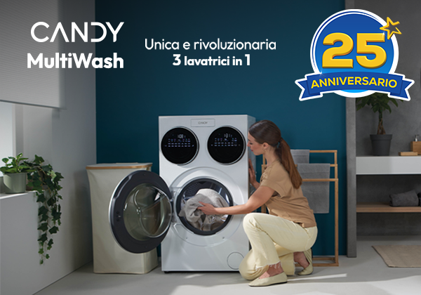 Candy MultiWash: la lavatrice a 3 cestelli che rivoluziona il bucato