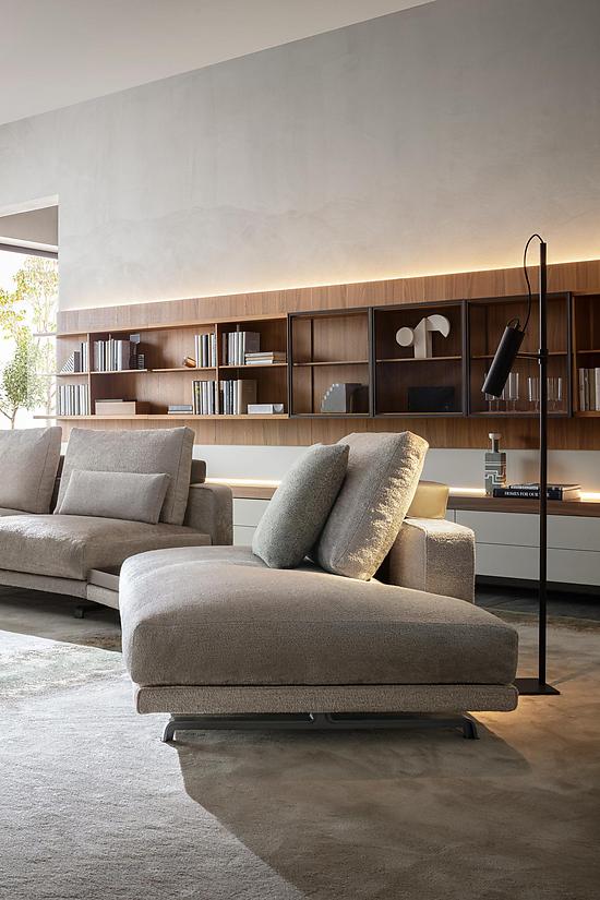 Modular sofa with chaises longues or poufs | Octave | Molteni&C